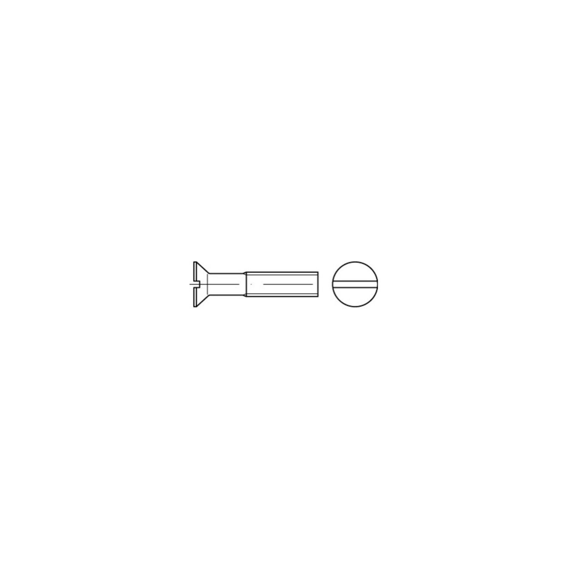 DIN 963/ISO 2009 Senkkopfschraube M2,5x16 Messing blank Schlitz ; Industrial Quality Supplies