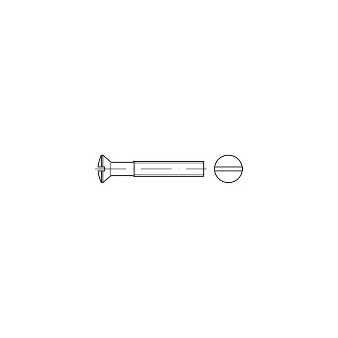 DIN 964/ISO 2010 LinsenSenkkopfschraube M6x100 Messing blank Schlitz