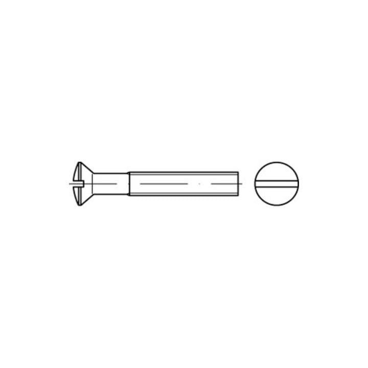 DIN 964/ISO 2010 LinsenSenkkopfschraube M6x30 Messing blank Schlitz