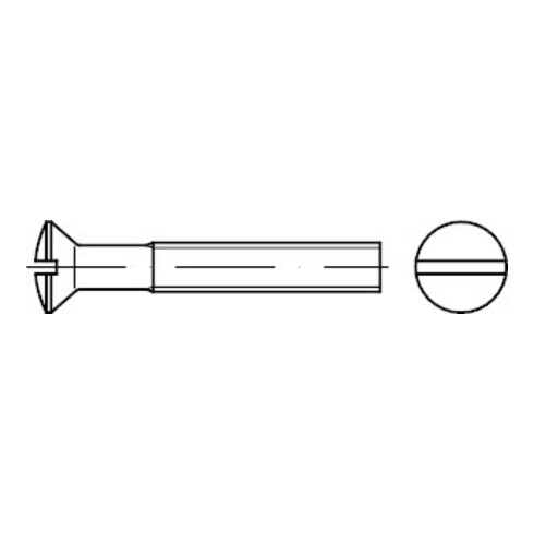 DIN 964 Linsensenkschraube mit Schlitz, MS M6x45 KP