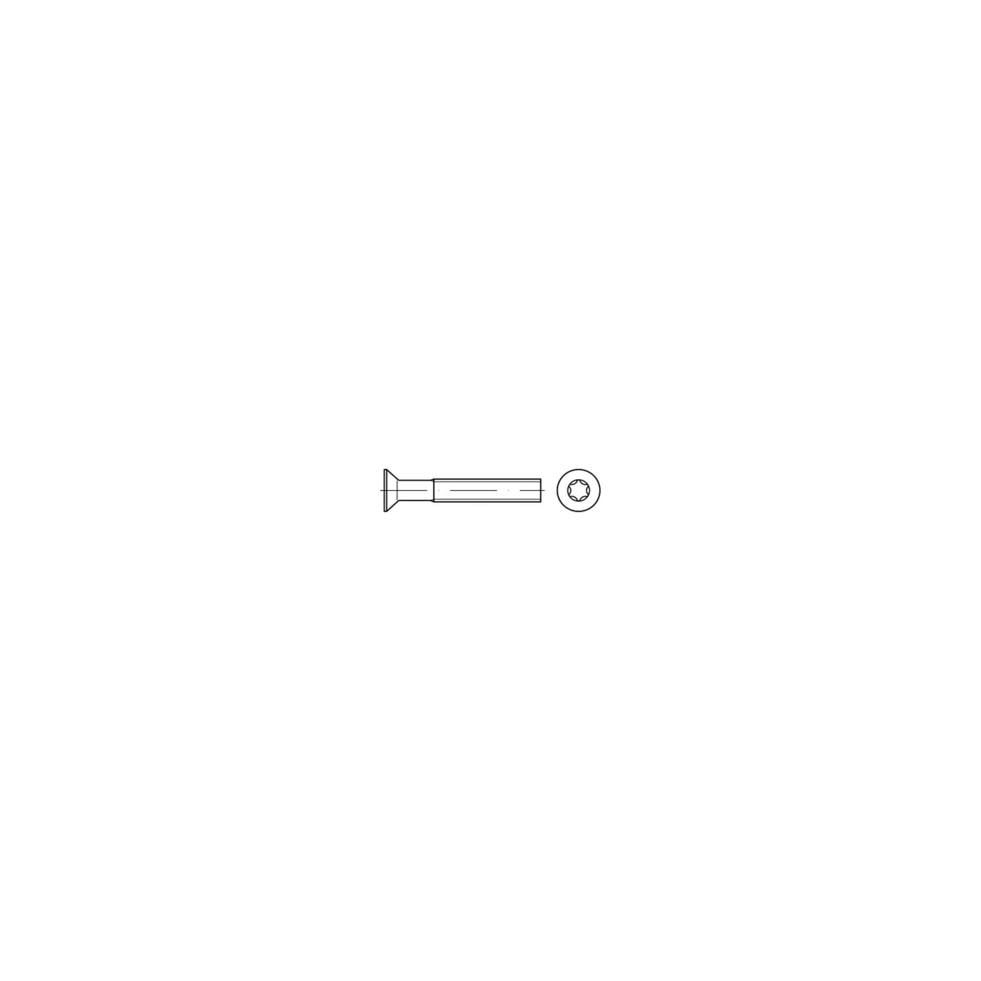 DIN 965 Form CE Senkkopfschraube M8x50 Edelstahl A4 blank T40 ; Industrial Quality Supplies