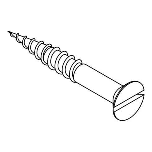 DIN 97 Senk-Holzschraube mit Schlitz, Edelstahl A2 4,5x50 HP