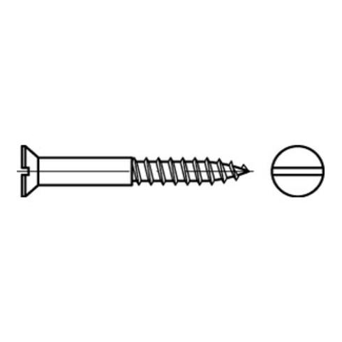 DIN 97 Senkkopf-Holzschraube 1,6x12 Messing blank Schlitz