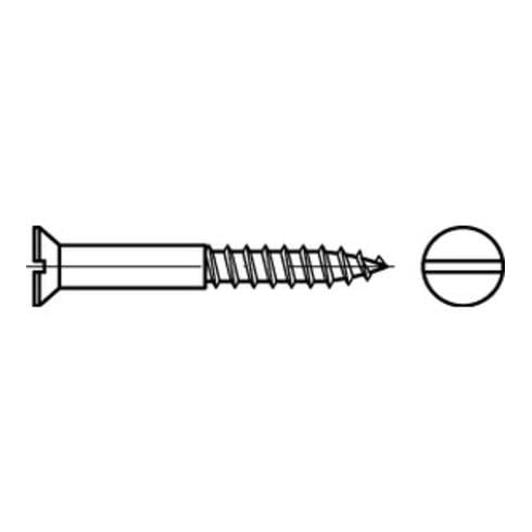 DIN 97 Senkkopf-Holzschraube 2,5x10 Messing blank Schlitz