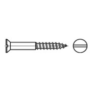DIN 97 Senkkopf-Holzschraube 3,5x45 Messing blank Schlitz-3