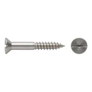DIN 97 Senkkopf-Holzschraube mit Schlitz, Messing