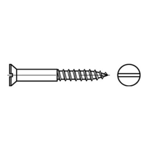 DIN 97 Senkkopf-Holzschraube 4,5x35 Messing blank Schlitz