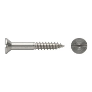 DIN 97 Senkkopf-Holzschraube Edelstahl A2 blank Schlitz