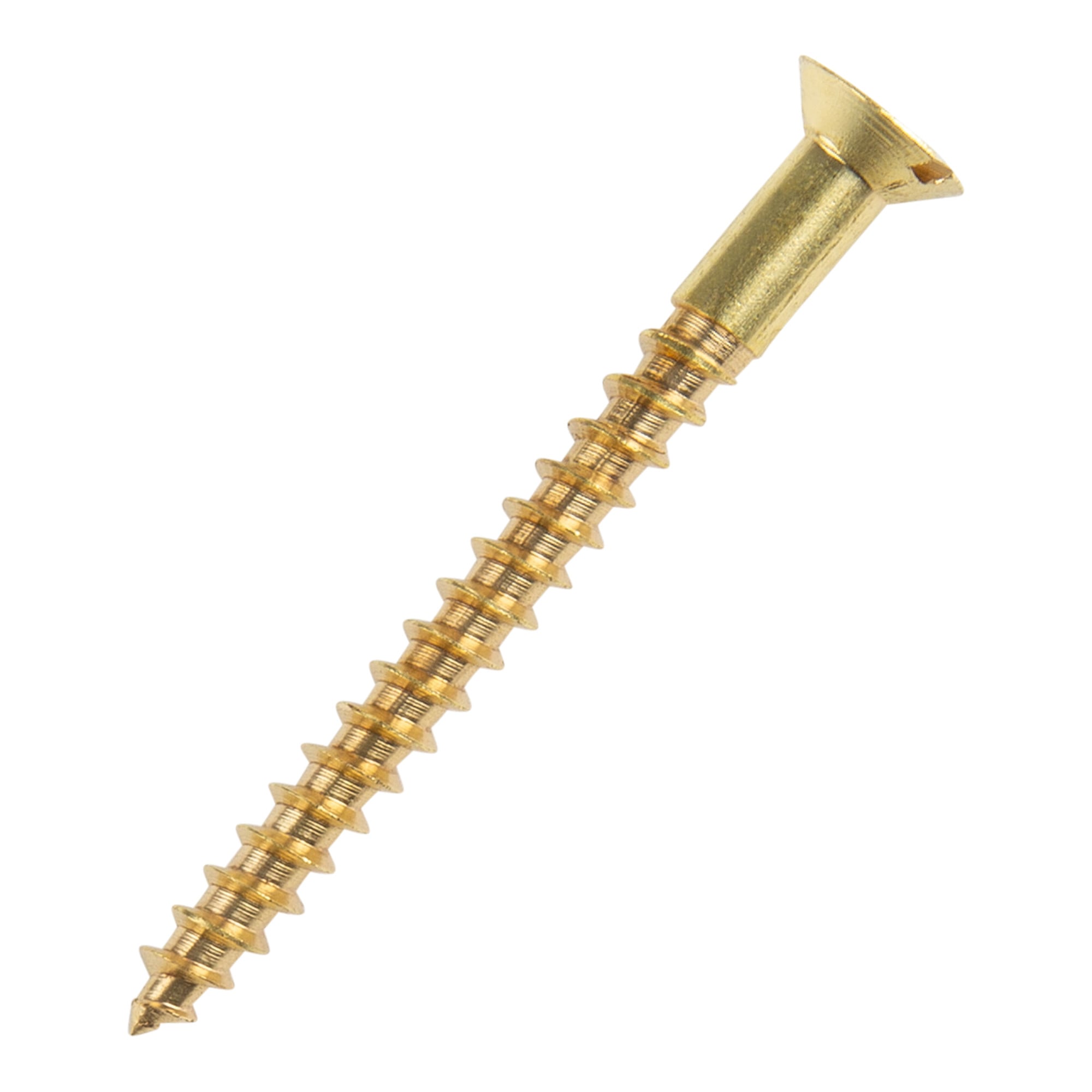 DIN 97 Senkkopf-Holzschraube 4x40 Messing blank Schlitz ; Industrial Quality Supplies