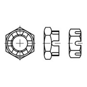 DIN 979 Kronenmutter, niedrige Form, 04 M16 HP