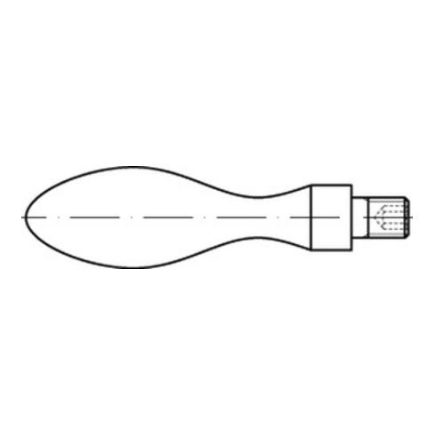DIN 98 Ballengriff Stahl E 32 mit Gewindezapfen