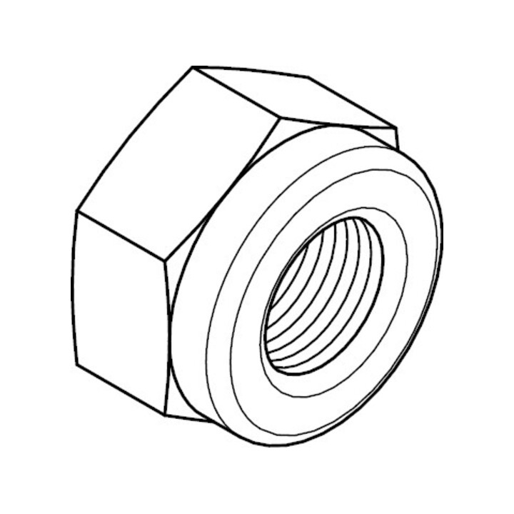 DIN 980 Écrou hexagonal, pièce de serrage métal, 10 galZn fin VM12x1,25 HP