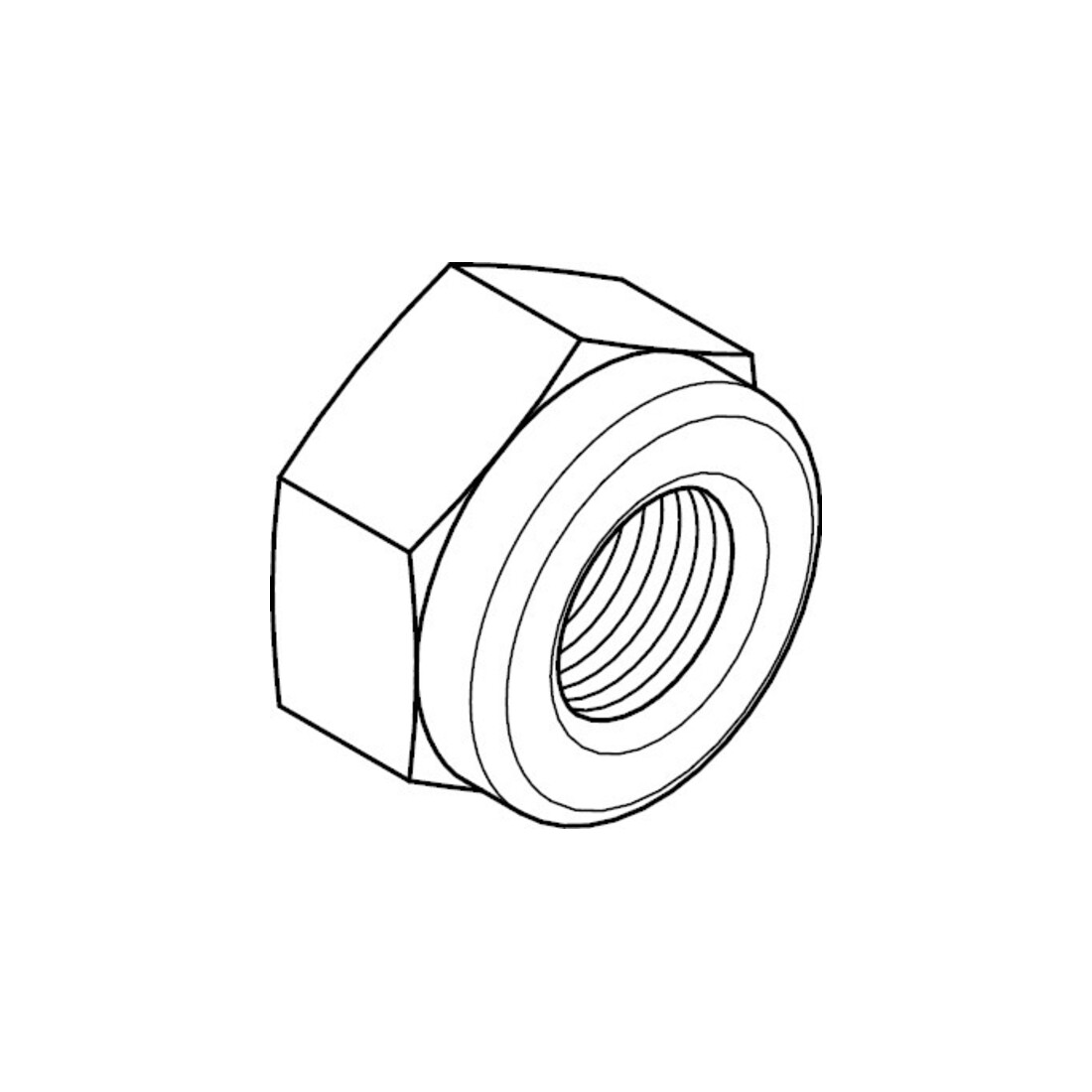 DIN 980 Écrou hexagonal, pièce de serrage métal, 10 galZn fin VM8x1 HP