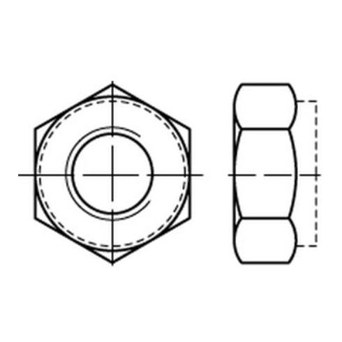 DIN 980/ISO 7086, 10513 Selbstsichernde Sechskantmutter M 16 x 1,5 Stahl galvanisch verzinkt