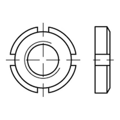 DIN 981 Nutmutter für Wälzlager Feingewinde, Stahl 14 H, blank