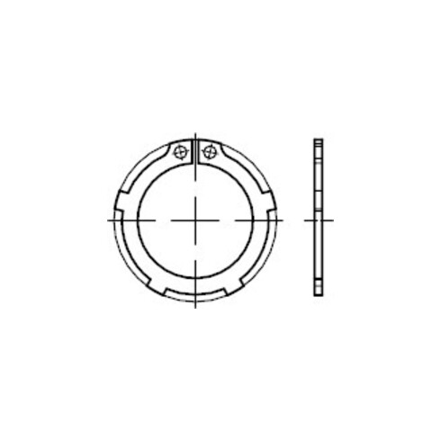 DIN 983 Sechskantmutter mit Klemmteil (Polyamidring), niedrige Form, FST 35x1,5 HP