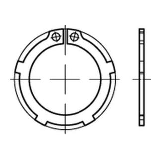 DIN 983 Sicherungsring mit Lappen, Federstahl, blank