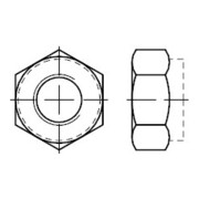 DIN 985 Écrou hexagonal, pièce de serrage en polyamide, forme basse (standard), 10 galZn M39 HP-1