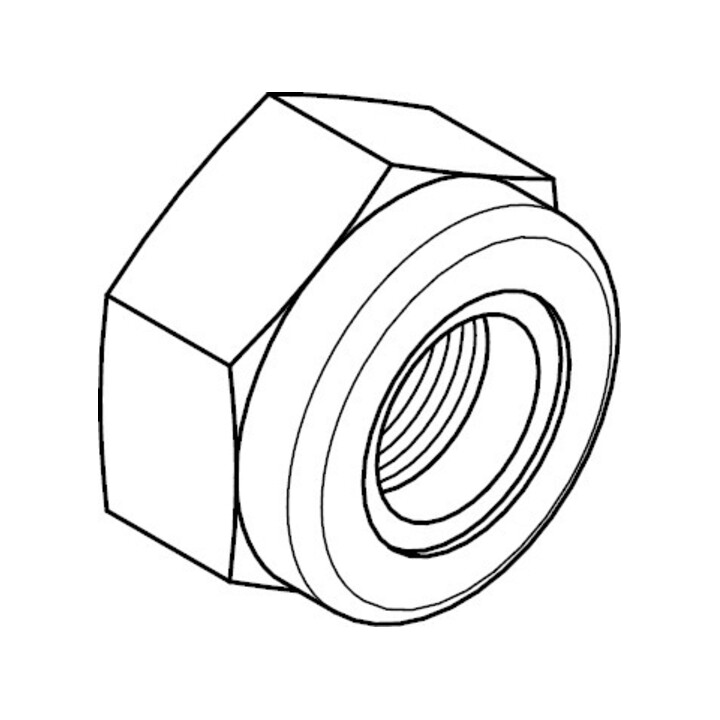 DIN 985 Écrou hexagonal, pièce de serrage en polyamide, forme basse (standard), MS M4 HP