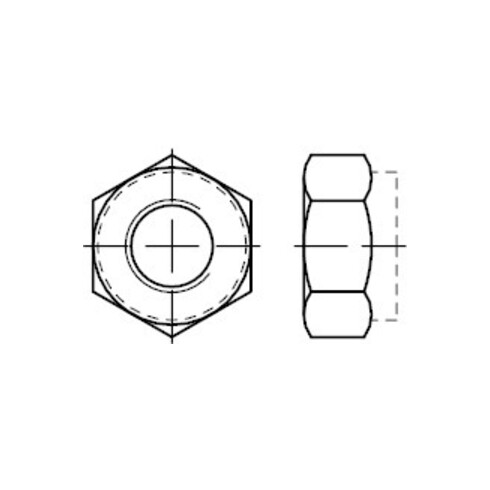 DIN 985 Sechskantmutter, Polyamidklemmteil, niedrige Form (Standard), 8 galZn DiSP M10 HP