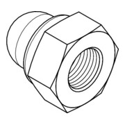 DIN 986 Écrou borgne hexagonal, pièce de serrage en polyamide, 6 galZn M16 HP-3