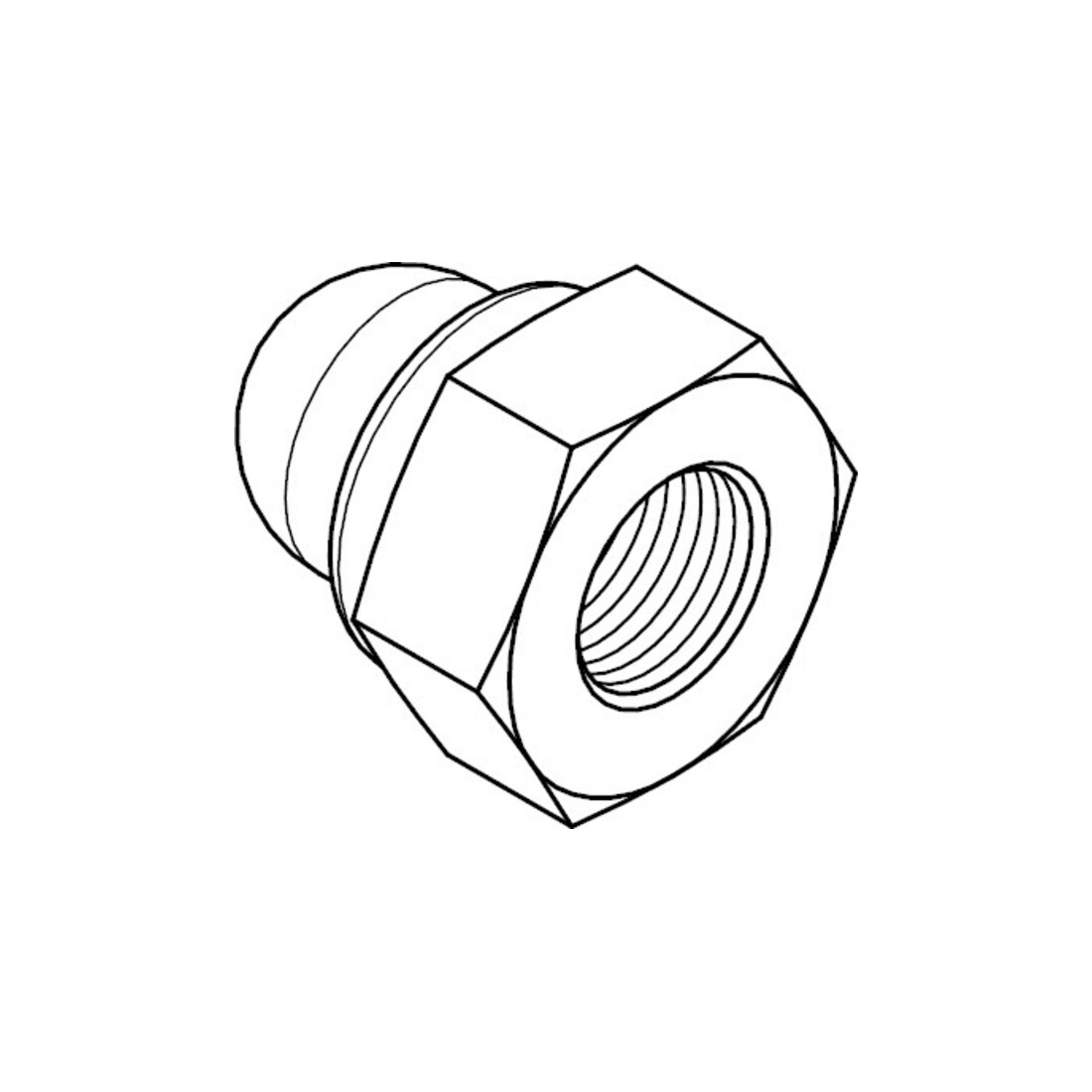 DIN 986 Écrou borgne hexagonal, pièce de serrage en polyamide, 6 galZn M16 HP
