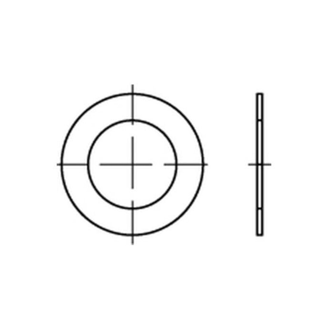 DIN 988 Passscheibe Stahl 6x12x0,5mm