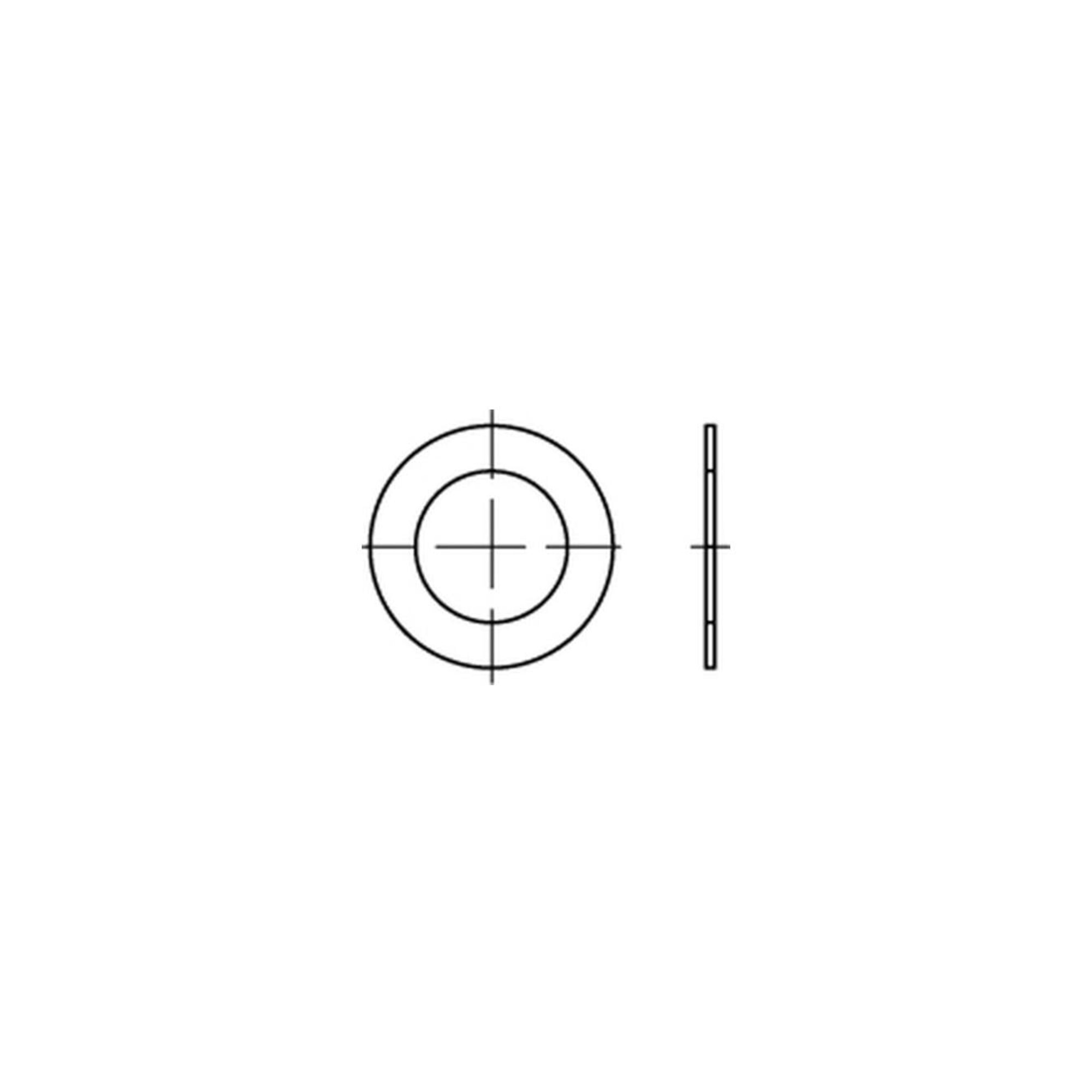 DIN 988 Passscheibe Stahl 6x12x1mm ; Industrial Quality Supplies