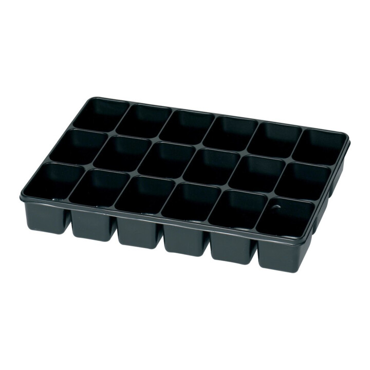Dinzl Boîte en tôle d'acier 18 compartiments 50 × 340 × 240 mm avec insert en plastique