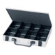 Dinzl Boîte en tôle d'acier 8 compartiments 50 × 340 × 240 mm avec insert en plastique