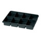 Dinzl Boîte en tôle d'acier 8 compartiments 50 × 340 × 240 mm avec insert en plastique