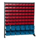 Dinzl Kleinteile-Lagerregal KTLR DL7/2 1110 x 1020 x 235mm basaltgrau Stahlkonstruktion