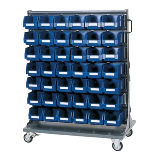 Dinzl Kleinteile-Lagerregal-Rollwagen KTLR-Wagen DLR0/14 1335 x 1025 x 550 mm basaltgrau