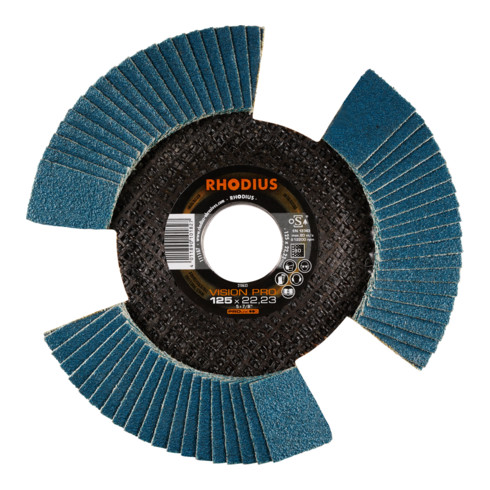 RHODIUS Disco abrasivo lamellare VISION PRO PROline 125x22,23mm, grana 80
