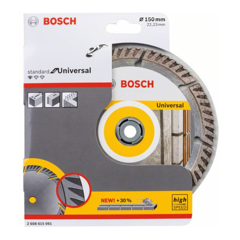 Bosch Disco da taglio diamantato Standard for Universal, 150x22,23x2,4x10mm