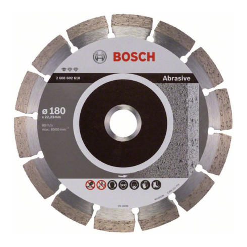 Bosch Disco da taglio diamantato Standard for Abrasive 180x22,23x2x10mm