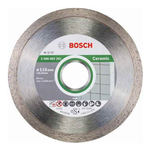 Bosch Disco da taglio diamantato Standard for Ceramic 115x22,23x1,6x7mm