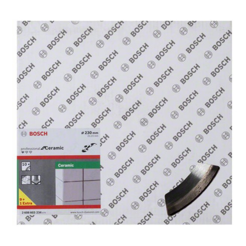 Bosch Disco da taglio diamantato Standard for Ceramic 230x22,23x1,6x7mm