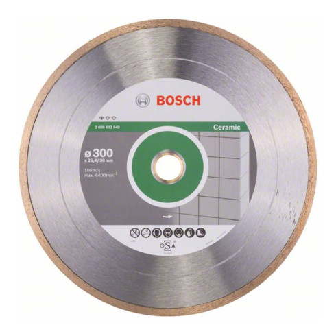 Bosch Disco da taglio diamantato Standard for Ceramic 300x30 + 25,40x2x7mm