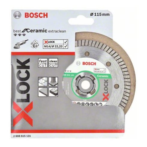 Bosch Disco da taglio diamantato X-LOCK Best for Ceramic Extra Clean Turbo