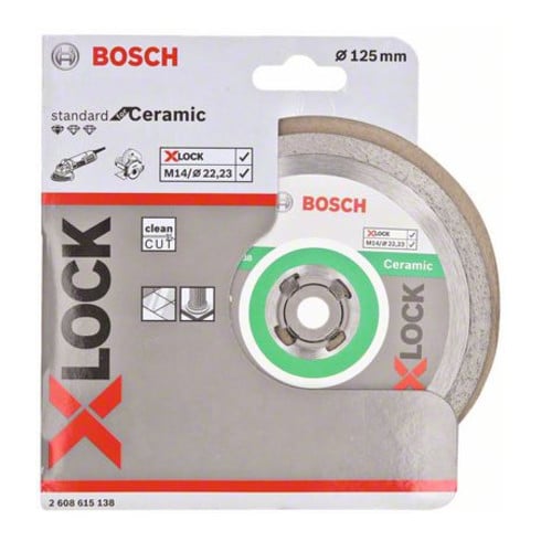 Bosch Disco da taglio diamantato X-LOCK Standard for Ceramic