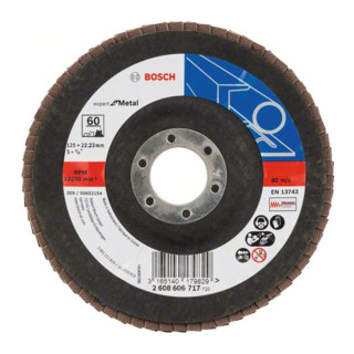 Bosch Disco lamellare X551 Expert for Metal, angolare, fibre di vetro