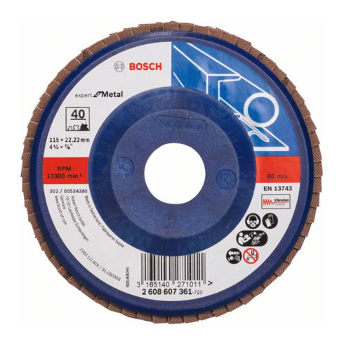 Bosch Disco lamellare X551 Expert for Metal, dritto, plastica