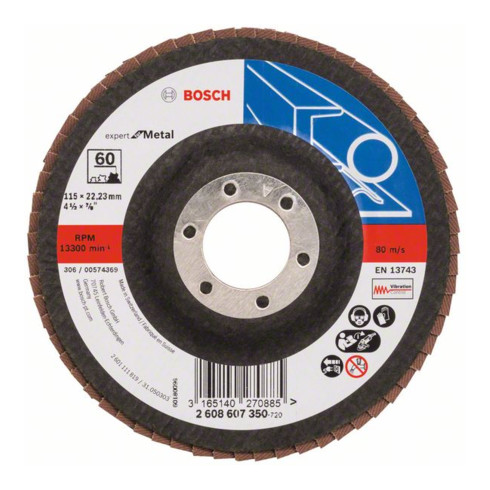 Bosch Disco lamellare X551 Expert for Metal, dritto, fibre di vetro