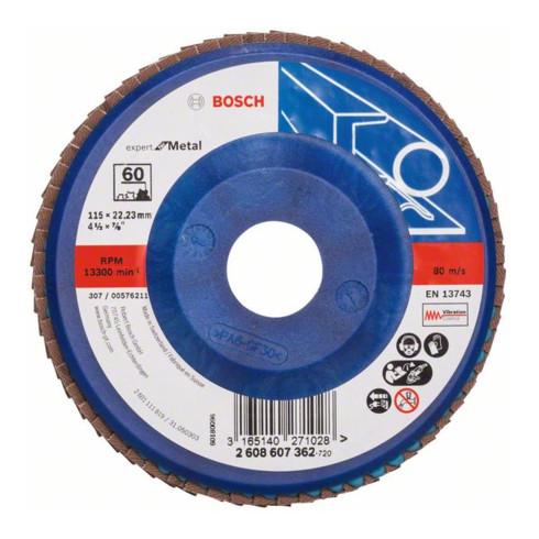 Bosch Disco lamellare X551 Expert for Metal, dritto, plastica