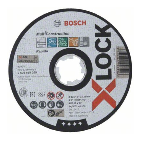 Bosch Disco da taglio X-LOCK Multi Material ACS 60 V BF