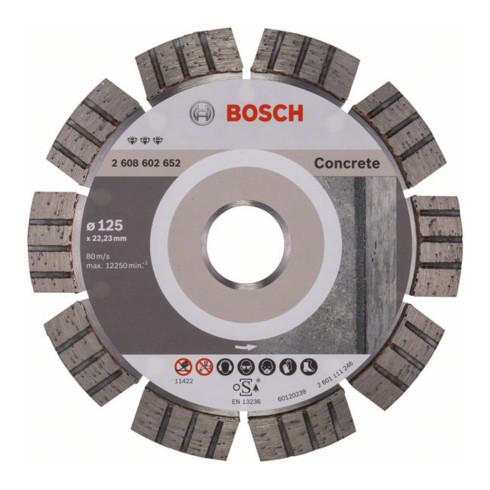 Bosch Disco per troncatura diamantato Best for Concrete 125 x 22,23 x 2,2 x 12 mm