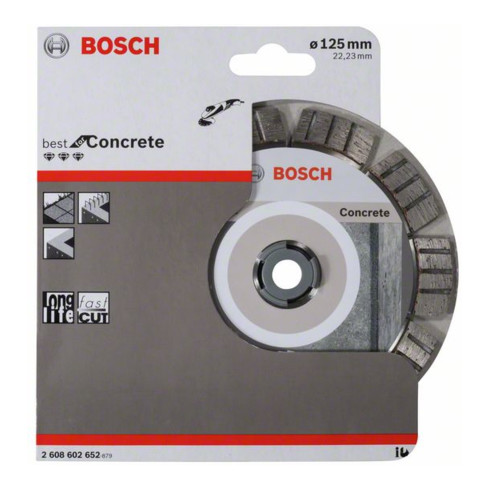 Bosch Disco per troncatura diamantato Best for Concrete 125 x 22,23 x 2,2 x 12 mm