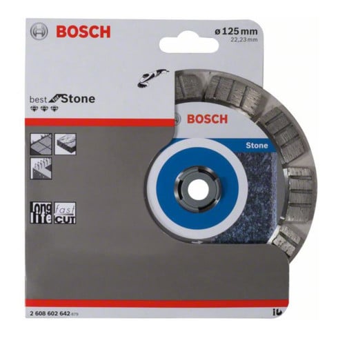 Bosch Disco per troncatura diamantato Best for Stone 125 x 22,23 x 2,2 x 12 mm