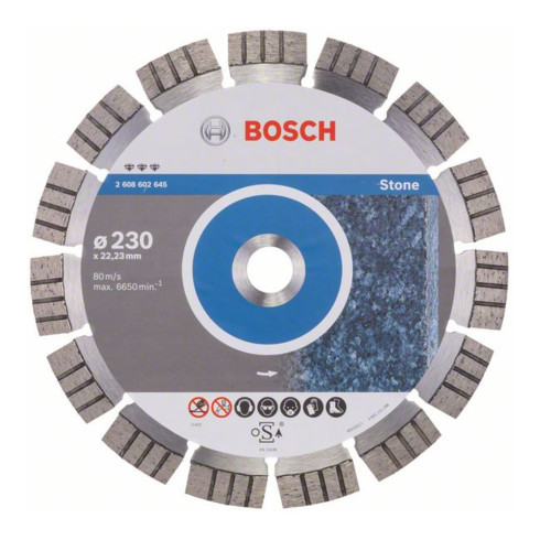 Bosch Disco per troncatura diamantato Best for Stone 230 x 22,23 x 2,4 x 15 mm